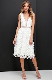 Currently Coveting The Perfect Little Lace Dresses For Spring Lace Midi Dress Two Piece Cocktail Dresses Ivory Midi Dresses