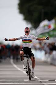 Italy's kristian sbaragli, left, and france's bryan coquard, right, lie on the ground after crashing during the first stage of the tour de france cycling race over 197.8 kilometers (122.9 miles) with start in brest and finish in. H Fozqqsa9k Ym