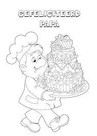 Kleurplaat grote taart voor 50e verjaardag kleurplaten nl. Kleurplaten Verjaardag O A Voor Jarige Mama Papa Opa En Oma