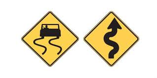 When driving what should you do at or near this road sign soft shoulder? Know These Two Road Signs For Your Dmv Test Driversprep Com