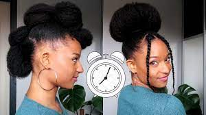 4 Coiffures Cheveux Crepus En 5 Minutes A Essayer Des Maintenant Cheveux Crepus Coiffure Cheveux Crepus Chignon Sur Cheveux Naturels