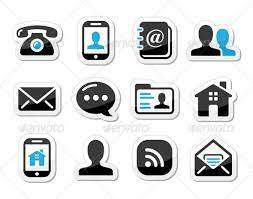 Contact Icons Set As Labels Mobile User Email Icon Set Icon Contact Icons Vector