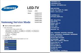 Samsung Lcd Led Tv Service Access Menu Code Led Tv Tv Services Samsung