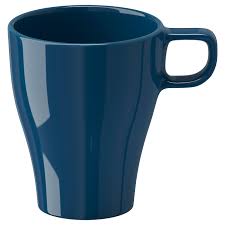 Mugs usually have handles and hold a larger amount of fluid than other types of cup. Fargrik Mug Dark Turquoise 25 Cl Ikea