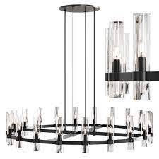 Restoration hardware ravelle round chandelier brass. Restoration Hardware Ravelle Round Chandelier 60 3d