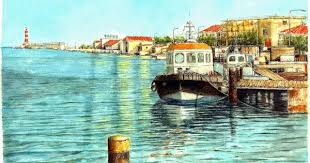 Port La Nouvelle France Watercolour 24x32cm 2014 Painting Photos Artwork Painting France