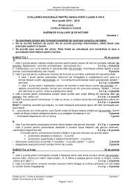 Publicat la 15 iunie 2020, 12:03 de iulia moise. Evaluarea Nationala 2018 Clasa 8