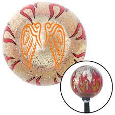 American Shifter 228922 Clear Flame Metal Flake Shift Knob with M16 x 1.5  Insert (Orange Wings Conjoined in Lure): Buy Online at Best Price in UAE -  Amazon.ae