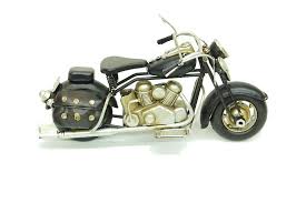 Dekoratif Metal Motosiklet Chopper Motosiklet Modelidir Vintage Tarz Olup Eskitme Yapilmistir Tamami Metal Malzemeden Uretil Motosikletler Aksesuarlar Metal