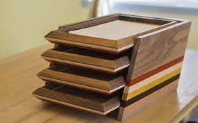 They're made from a variety of materials, including plastic, paper, and even cardboard, so you can choose the one that best fits your needs. 4 Tier Desk Organizer Tray By Adhwoodwork Document Tray Wood Paper Tray Wood Paper Organizer Execu Desk Organizer Tray Wood Pencil Holder Desk Organization