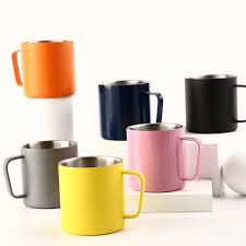 Shop with afterpay on eligible items. Double Wall Custom Color Coffee Mug Stainless Steel Mug Coffee Cup Buy Stainless Steel Mug Custom Office Cup Coffee Cup With Handle Product On Alibaba Com