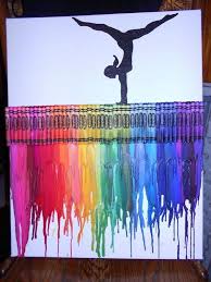 Melted Crayon Art Is An Easy And Fun Thing It S So Simple Yet The End Result Can Be Stunning The Finishe Crayon Art Melted Melting Crayons Gymnastics Crafts