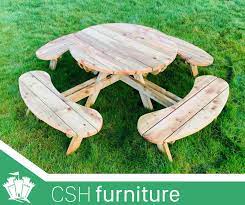 See more ideas about picnic table, round picnic table, table. Round Picnic Table Custom Wood Furniture