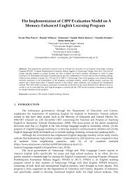 See comprehensive translation options on definitions.net! Pdf The Implementation Of Cipp Evaluation Model On A Memory Enhanced English Learning Program