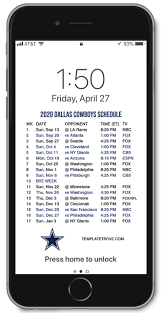 Andy reid brings his chiefs to town in week 4, and tom brady and the bucs try to take over the linc in week 6. 2020 2021 Dallas Cowboys Lock Screen Schedule For Iphone 6 7 8 Plus
