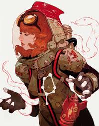 Retro Futurism Space Girl Art From Sachin Teng Space Girl Art Character Design Character Art