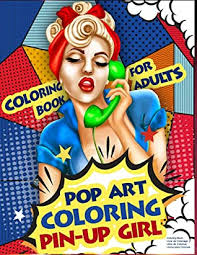 Pop art sun, moon, and stars coloring page from psychedelic art category. Coloring Book For Adults Pop Art Coloring Pin Up Girl Coloring Pages For Grown Ups Featuring