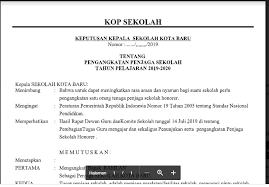 Sk sekolah guru paud docx document. Inilah Contoh Sk Penjaga Sekolah Sd Mi Smp Salam Literasi