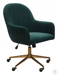 Emerald Channeled Back Office Chair In 2020 Stylish Office Chairs Tufted Office Chair Unique Office Chairs