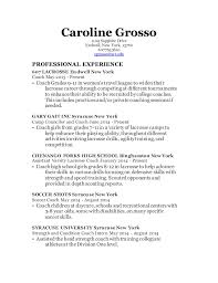 assistant lacrosse coach resume