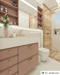Repost Studio Live With Get Repost Comecando O Dia Com Esse Banheiro Super Elegante Banheiros Modernos Decoracao Do Banheiro Decoracao Banheiro Pequeno