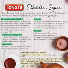 Entdecke rezepte, einrichtungsideen, stilinterpretationen und andere ideen zum ausprobieren. Lowongan Kerja Tong Tji Terbaru Di Solo Info Loker Solo