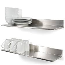 Plus regency 16 gauge stainless steel 12 x 36 heavy duty solid wall shelf. Durable Stainless Steel Wall Mountable 23 60 Inch Kitchen Shelf For Restaurants Businesses And Eater Stainless Steel Kitchen Shelves Steel Wall Kitchen Shelves
