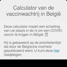 Het bewijs van vaccinatie tegen gele koorts is levenslang geldig. Calculator Van De Vaccinwachtrij In Belgie