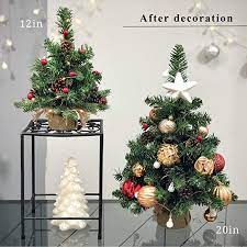 Amazon Com Topro Christmas Tree 20 Inch Miniature Pine Tree Pine Artificial Christmas Tree Great For Tabletop Or Christmas Tree Artificial Christmas Tree Tree