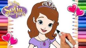 Sofia the first characters coloring pages. Sofia The First Coloring Page Sofia The First Coloring Book Learn To Draw And Color A Princess Youtube
