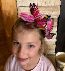 Butterfly Headband, Hair Accessory, Pink Butterflies, Dark Pink, Blue, Hair  Band, Girl Gift Under 10, Woman Owned Shop, USA Seller, Birthday