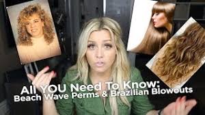 These curls give volume to the overall hair. All You Need To Know About Beach Wave Perms Brazilian Blowouts Youtube