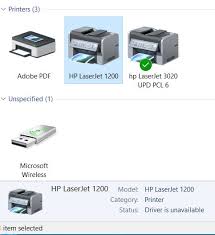 This driver is not recommended unless no other option is available. Laserjet 1200 Driver Is Unavailable Microsoft Community