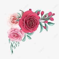 Elegante Decoracion Floral De Acuarela Con Borde De Flores De Rosas Rojas Y Duraznos Clipart Acuarela Floral Flores Png Y Psd Para Descargar Gratis Pngtree Acuarela Floral Ilustracion De Rosa