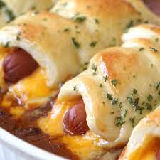 Chili Cheese Dog Bake Recipe Recipes Food Cooking Recipes
