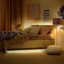 And if you're making the switch shop our range of led bedroom lighting here. Led Motion Glow Strip Lights Includes Energy Efficient Light Bulb White West Arrow In 2021 Led Lighting Bedroom Room Inspiration Redecorate Bedroom