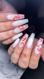 Milky Nails Strawberry Nails Fruit Nails Nails Design With Rhinestones White Acrylic Nails Coffin Nails Designs