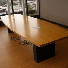 Bamboo Boat Shaped Table And Matching Credenza In 2020 Table Dining Table Conference Table