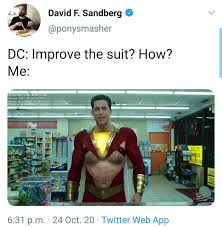 More pics of the shazam suit! Humor New Shazam Suit 9gag