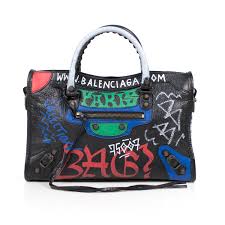 Classic Arena Graffiti Small Satchel Bag Multi Color