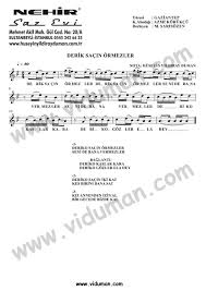 Derik Sacin Ormez Baglama Saz Turku Notalari Huseyin Yildiray Duman Istanbul Sultanbeyli Muzik Aletleri Ve Dersleri
