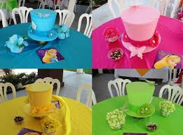 Diy Mad Hatter Centerpieces Inspired By Dis Mad Hatter Tea Party Mad Hatter Party Alice In Wonderland Tea Party