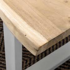 Esstisch baumkante akazie massiv esszimmertisch massivholztisch stabile tischpla. 6 Grossen White Wash Tisch Mit Baumkante Akazie U Gestell Weiss Sievanda