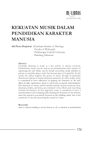 Learn data science with our online and interactive tutorials. Pdf Kekuatan Musik Dalam Pendidikan Karakter Manusia
