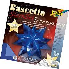 Amazon.com: folia 8363030 Bascetta Star Handicraft set, blue, Paper, blue,  30 x 30 cm