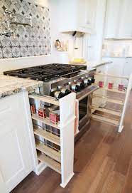 That way you can save your cabinet shelves to hold dry ingredients, oils, and more. Built In Spice Racks Transitional Kitchen Uv Parade Of Homes