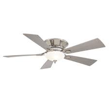 Because building safety requires fan blades to be no closer than 7 feet from the floor, low profile ceiling fans are required if you have a ceiling lower than 8 feet. Minka Aire 52 Delano Ii Ceiling Fan F711 Pn Polished Nickel Flush Mount With Light Kit