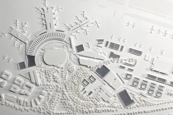 Architekturmodell Masterplan 2045 - Flughafen Düsseldorf DUS - Modellmanufaktur Béla Berec