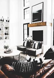 A Light Airy Masculine Living Room Large Imposing Leather Sofa Plus A Pair Of Farm House Living Room Living Room Decor Rustic Modern Farmhouse Living Room