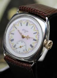 1910 Elgin Fancy Sterling Silver Half Hunter Wrist Watch Vintage Timepiece Wrist Watch Watch Design